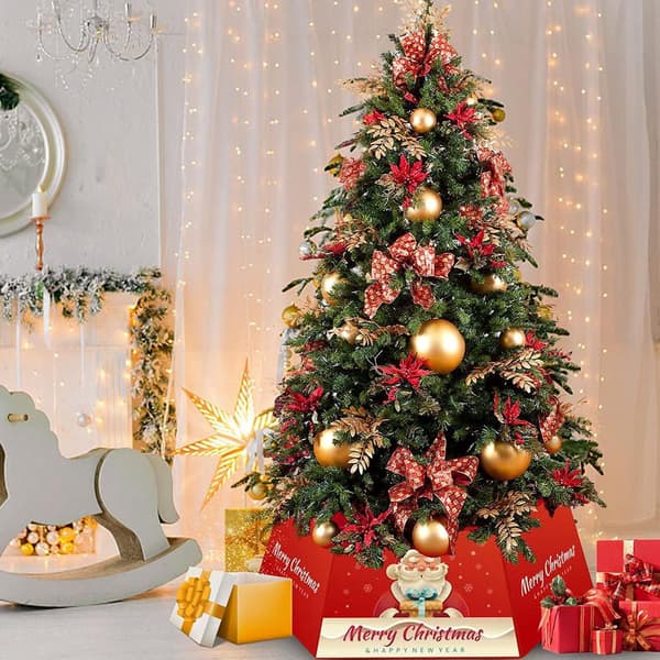Juletrekrage, Juletre Ring, Willow Tree Skirt Base Stand Sammenleggbart Bunndeksel