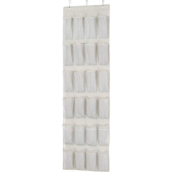 Skoorganiser til dør, 24 rum, medium, hvid