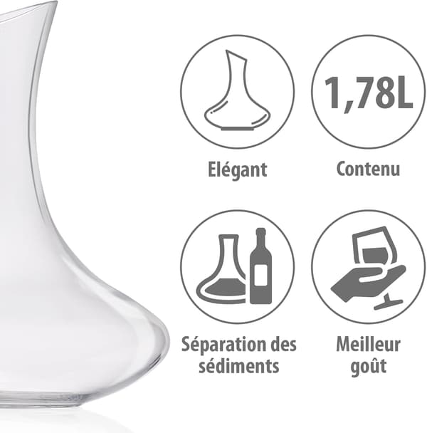 1 stk. Vinkaraffel - Dekanterlufter, 1,78 liter