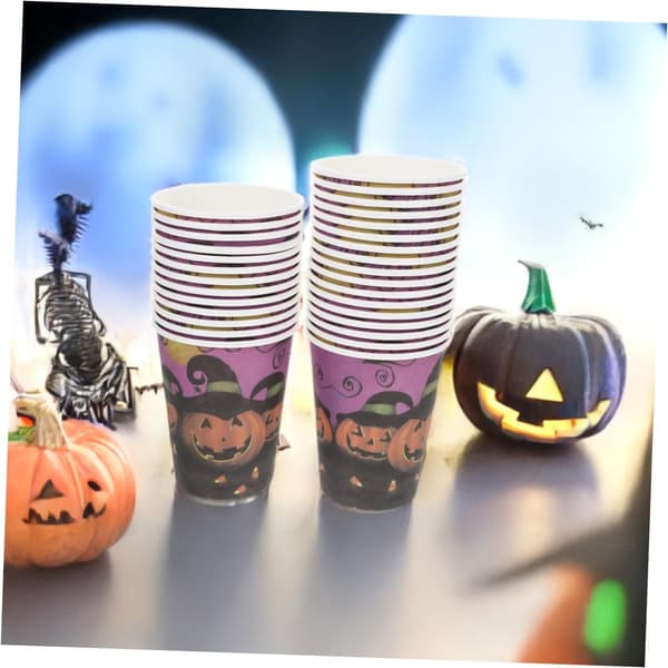 30 engangspapirkopper til Halloween, til fester