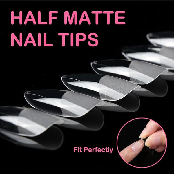 550 stycken mandelformade nagelkapslar, medelstora lösnaglar