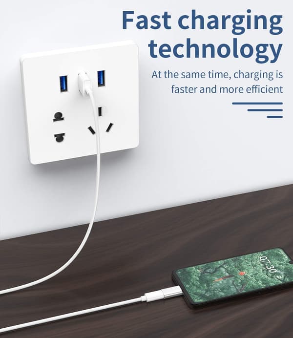 3-pakning, Micro USB til Lightning-adapter, Lightning hunn til Micro USB hann-adapter