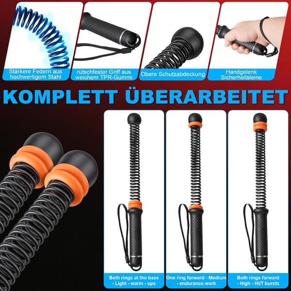 Rebfrit Battle Rope, Justerbart og Støjfrit, til Mænd og Kvinder, til Helkropstræning og Styrketræning