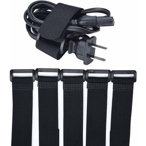 10-pack Kabelbindare, Justerbara Scratch-Remmar med Plastspänne (300mm x 20mm)