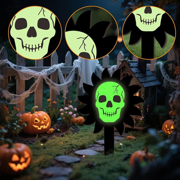 1 stk Halloween Havepæle Lysende Skeletdekorationer