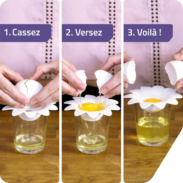 Daisy Äggule- och Vitseparator, Söt Köksredskap, Bakverktyg, Blomformad Ägguleseparator