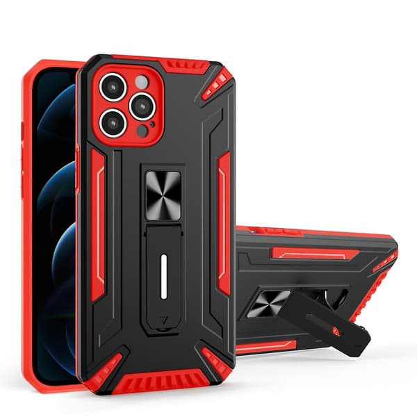 Iphone 11 Pro Max Klf Iin, HD Skjermbeskytter Ring Sttsikker Silikon Telefon Klf (rd)