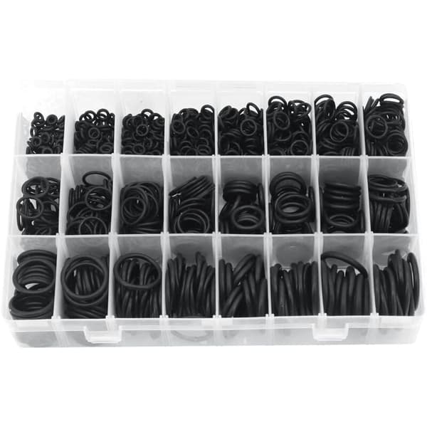 O-ringssats, 1200 st 24 storlekar Assorterade Gummi O-ringstätningar EO-ringstätning