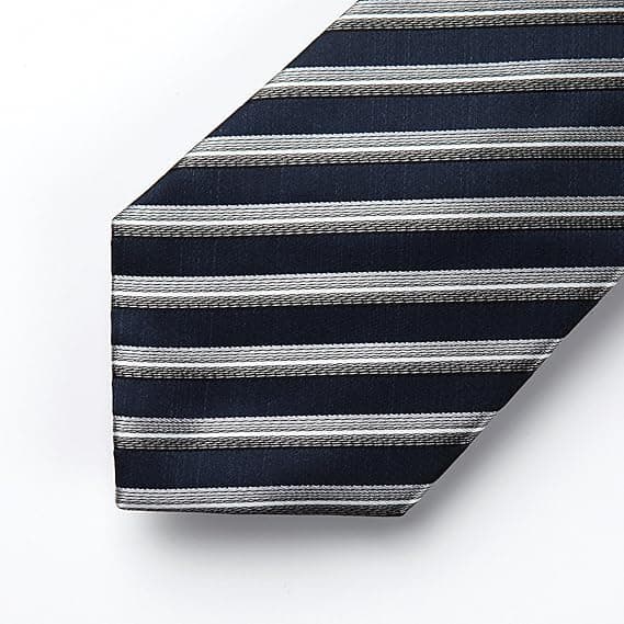 Bryllupsslips til mænd Plaid/Houndstooth Slips og lommetørklæde Herreslips & lommetørklædesæt (A-Navy/Grå)