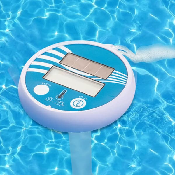 Pooltermometer Digital Termometer Energitemperaturmätare med Snöre för Pool Varmbadkar Spa.