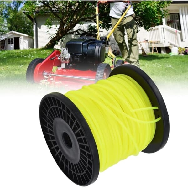 Profesjonell nylon børstekutterline, egnet for de fleste gressklippere, gul (50 meter, 3 mm line)