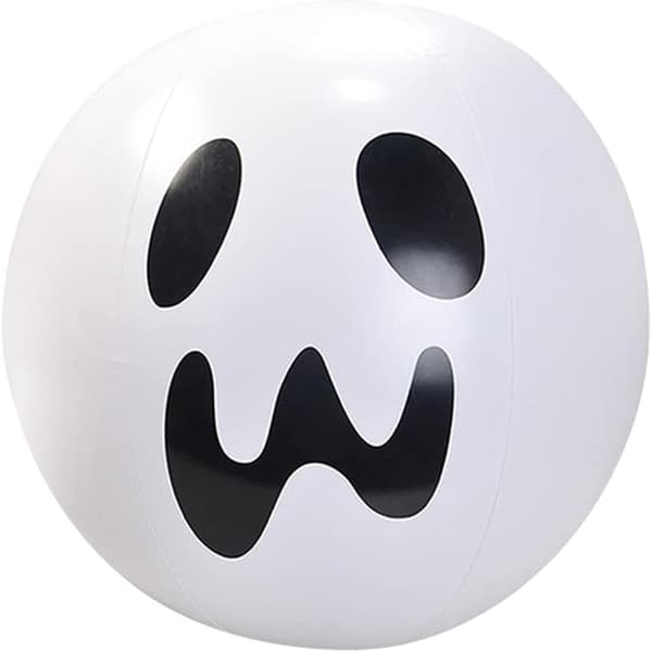 1 stk oppblåsbar strandball til Halloween, oppblåsbar strandball til