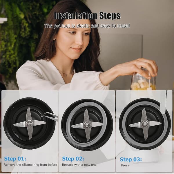 Tätningsringar för Nutribullet - 2-pack packningar med läpp
