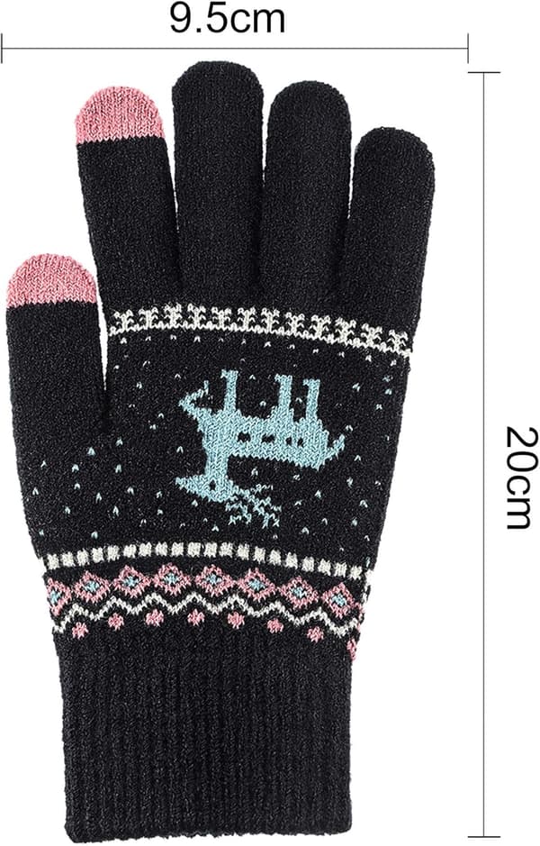 3 par Textinghandskar Pekskärmshandskar Stretchstickade Mekaniska Handskar Varma Vinterhandskar Julklapp