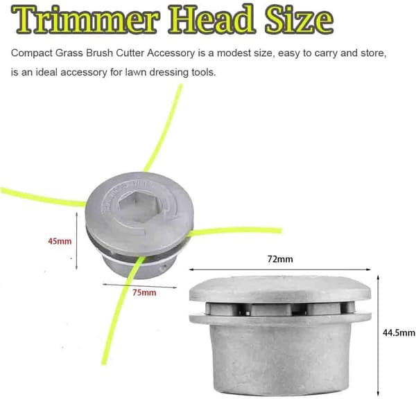 Trimmerhode, tilbehør inkluderer 2 stk aluminiumstrimmerhode, 8 trimmertråder