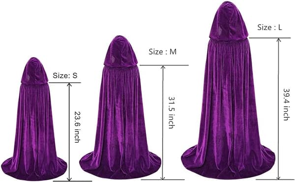 Børnefløjls kappe med hætte til Halloween Jule Cosplay Kostumer Purple M