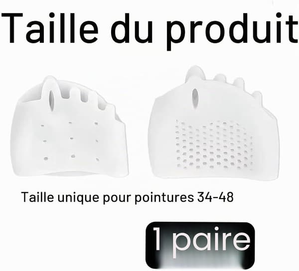 Silikon tåseparator for overlappende tær, Hallux Valgus-korrigerer for avslapning og strekking, korrigerer tær