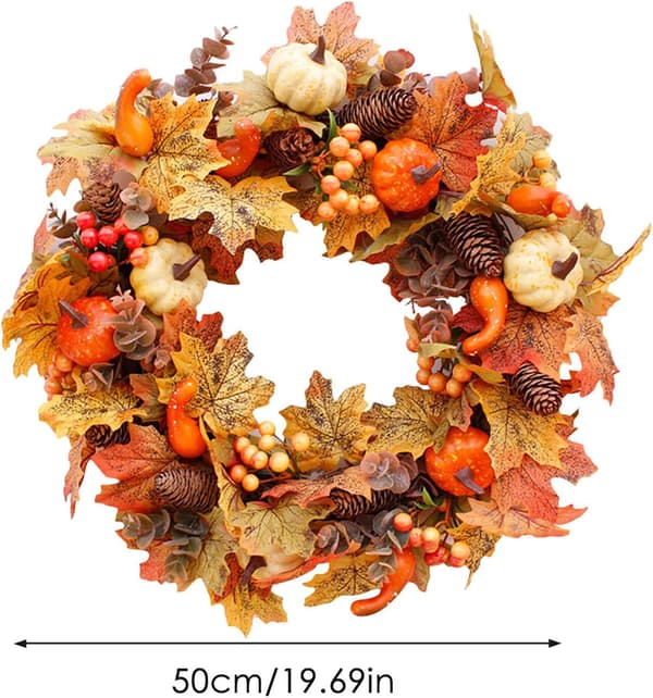 Höstkrans, Halloweenkrans, pumpa, dörr, höstdörr, höstkransar till ytterdörren, dekorationer