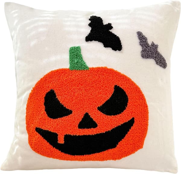 Halloween gresskarputetrekk, høstmønster, sofapute, høstdekorasjon til sofa, soverom, Halloween