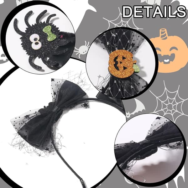 1 stk Halloween Gresskar Edderkopp Pannebånd for Kvinner og Jenter, Gresskar Hårtilbehør