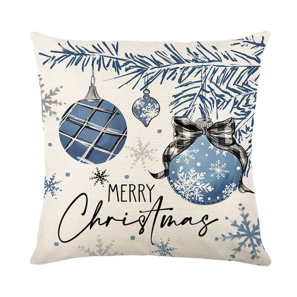 Set med 4 Kuddfodral 45 x 45cm Juldekoration Kuddfodral Ensidig för Soffa Sovrum