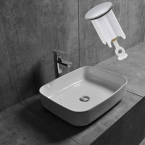 Högkvalitativ avloppsplugg, bottenplugg för diskho, universal diskho-plugg, justerbar tvättställsplugg ⌀40mm