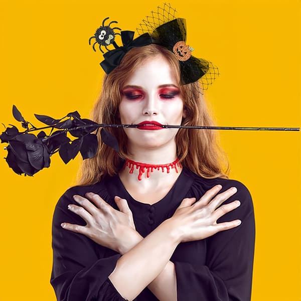 1 stk Halloween Gresskar Edderkopp Pannebånd for Kvinner og Jenter, Gresskar Hårtilbehør