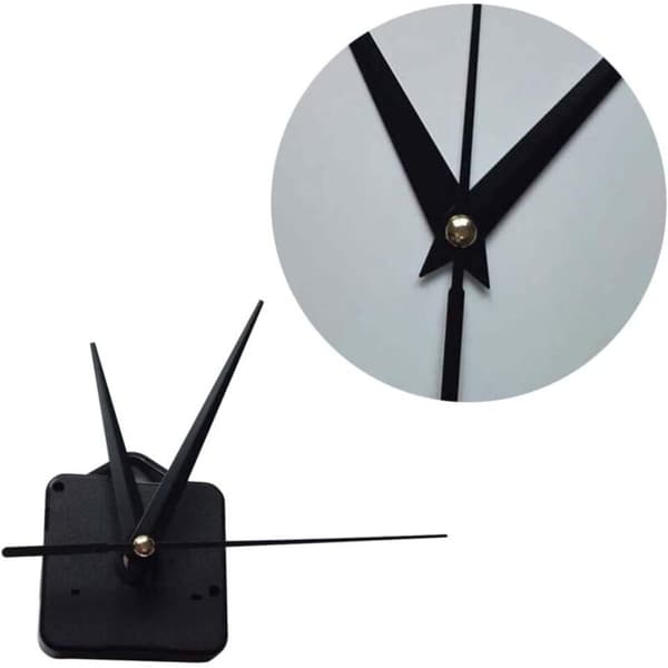 Super Silent 3-Viser Quartz Urværk, Udskiftning af Vægurværk, Sort