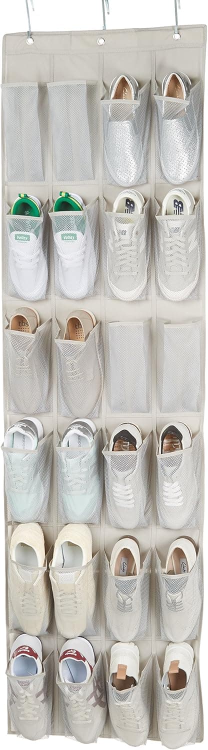 Skoorganiser til dør, 24 rum, medium, hvid