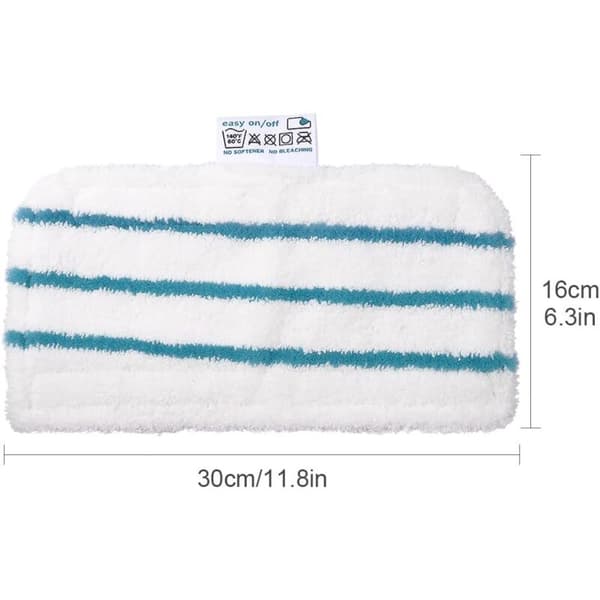 5-pack rektangulära mikrofiberdukar för Black+Decker ångmoppar - Alternativ till FSMP20 - 30x15,5cm