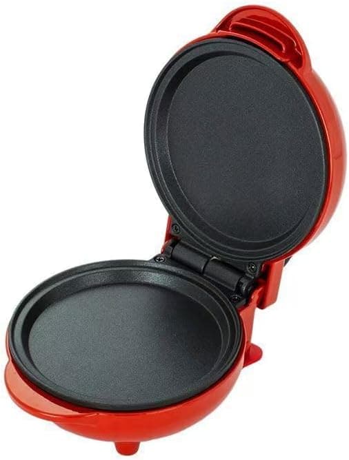 Mini Elektrisk Våffeljärn, Non-Stick Yta, Röd