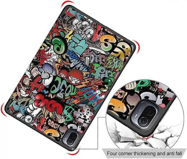 Kompatibelt med Xiaomi Mi Pad 5 Pro 11 \"Tablet 2021 Version Telefonfodral Ställfunktion Automatisk Väckning/Sov Graffiti
