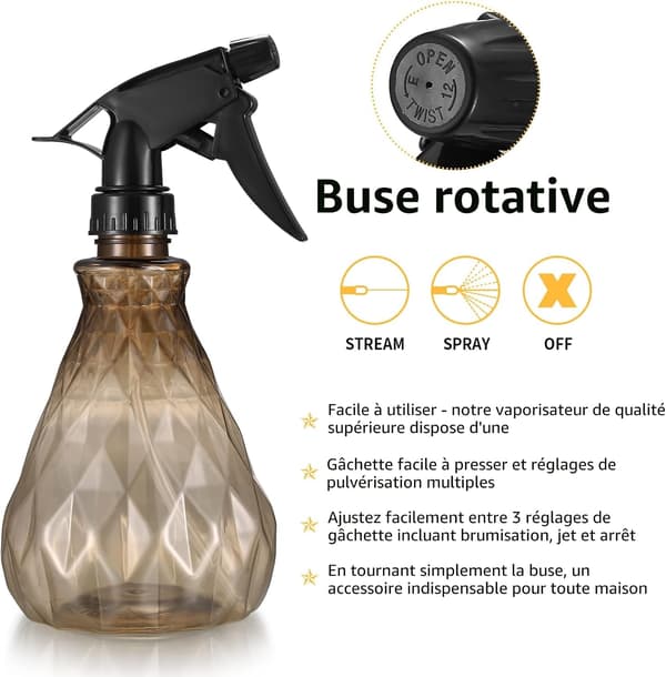 2 delar 500 ml tomma påfyllningsbara sprayflaskor, sprayflaska, sprayflaska för trädgårdsväxter, rengöring