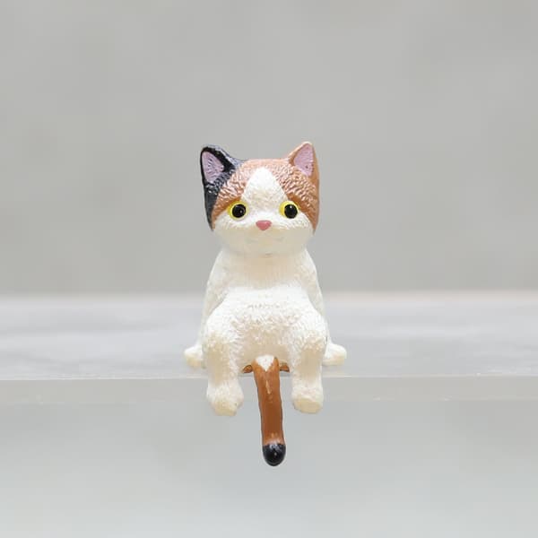 Sett med 5 mini kattefigurer, bildekorasjon, kreativ bilpynt