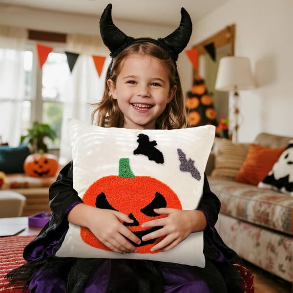 Halloween gresskarputetrekk, høstmønster, sofapute, høstdekorasjon til sofa, soverom, Halloween
