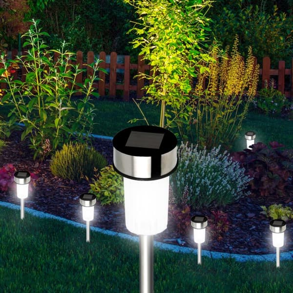Sæt med 20 LED solcellehavelamper - Hvidt lys - 36x5,5 cm - Udendørs solcellehavelamper