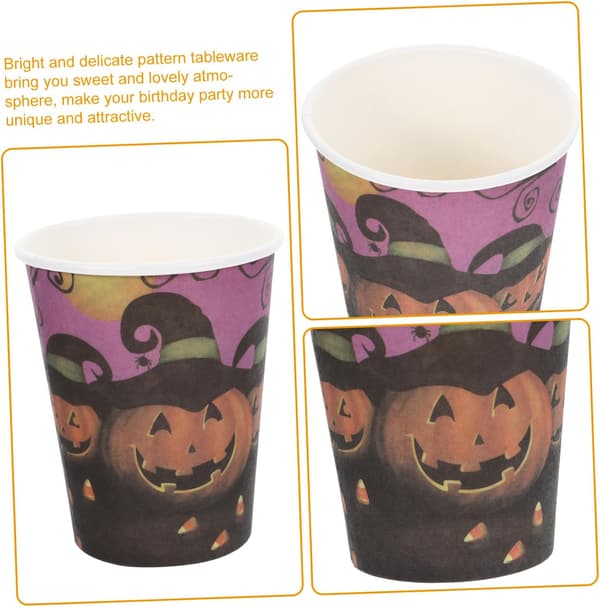 30 engangspapirkopper til Halloween, til fester