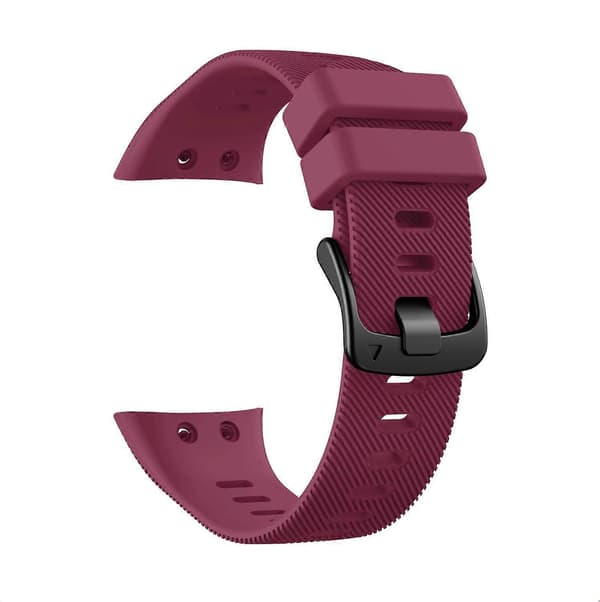 Silikone Armbåndsrem med Sort Spænde til Garmin Forerunner 45S Wine Red