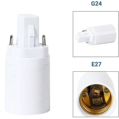 G24 - E27 -adapteri, muuntolamppupidike 4-nastainen