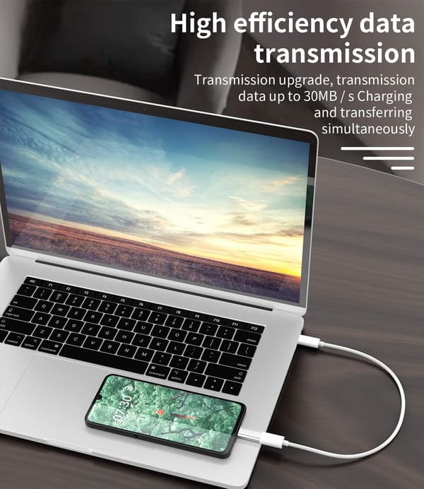 3-pakning, Micro USB til Lightning-adapter, Lightning hunn til Micro USB hann-adapter