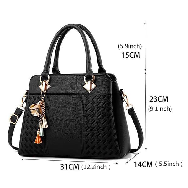 Dam Axelväska Handväskor Damväska Satchel Axelväskor Rymlig Mode Tote Läder Väska