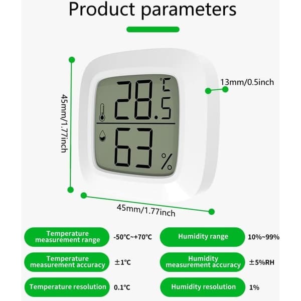 Inomhustermometer Set med 4 Digitala Termometer Hygrometrar för Hemmet, Digital Termometer för Sovrum