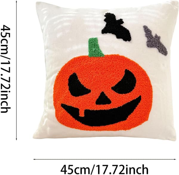 Halloween gresskarputetrekk, høstmønster, sofapute, høstdekorasjon til sofa, soverom, Halloween