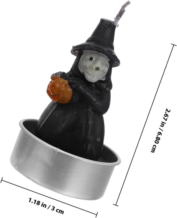 18 stk Halloween gresskarlys, dekorativ parafinvoks