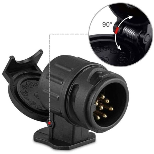 13/7 Trailer Stik Adapter, 13-Pin til 7-Pin Træk Adapter til Bilanhængere, 7710cm