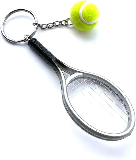 Färgad Minitennisracket med Bollnyckelring