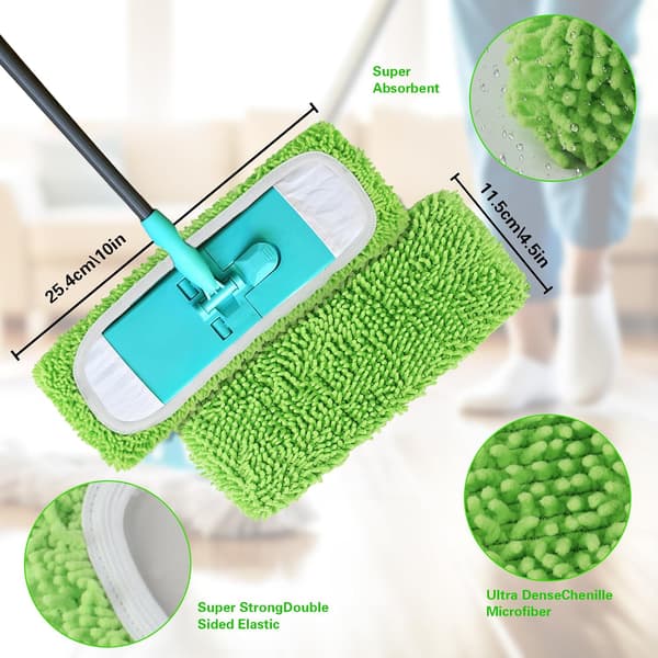 Passer til Swiffer sweeper, 3-pakning dampmopp-refill, gjenbrukbart moppetrekk