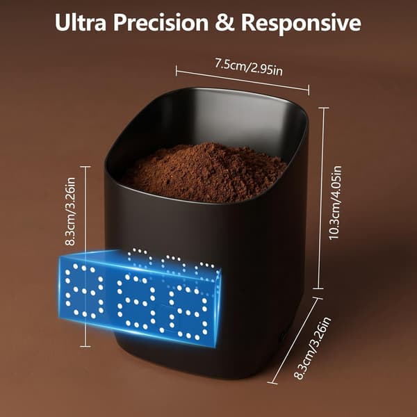 Digitalvægt, genopladelig kaffevægt med timer, hurtig respons, elegant design – ideel til baristaer og kaffeelskere