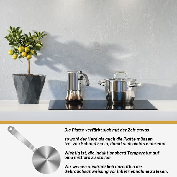 Induktionsplade 13 cm, induktionsplade til mokkakande og stegepander på induktionsplader