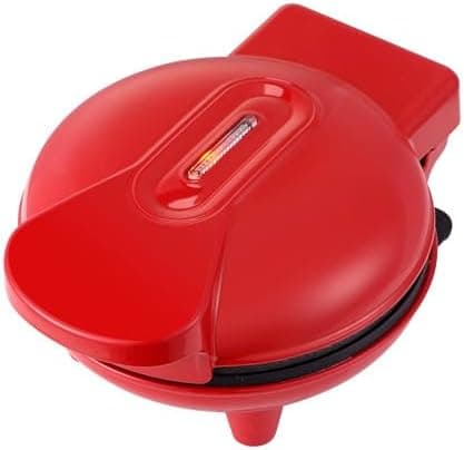 Mini Elektrisk Vaffeljern, Non-Stick Overflate, Rød